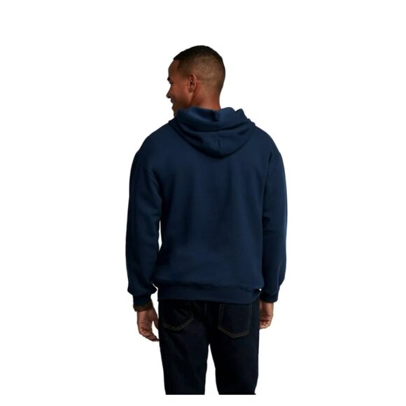 Fruit of the Loom Men's EverSoft Fleece Full Zip Hoodie Jacket Navy XL - Picture 2 of 4